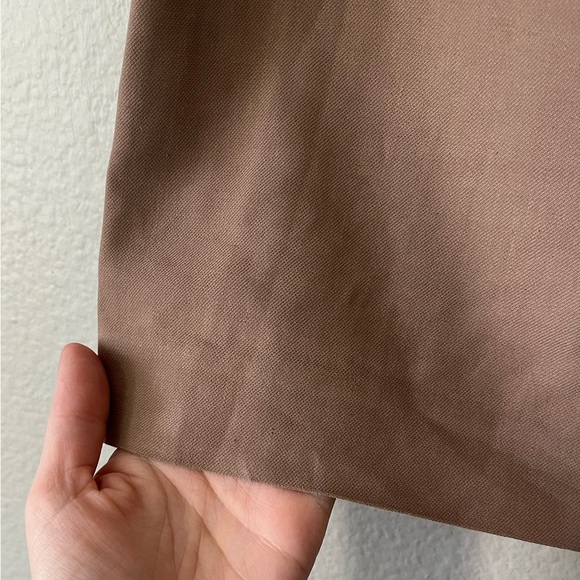 TIBI Removeable Tie Mini Linen Skirt in Camel Tan Women's Size 0 - Picture 12 of 15